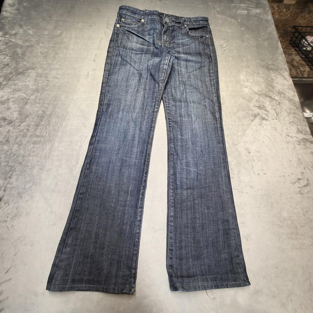 KUT From The Kloth Jeans Womens 6 Blue Flared Slim Dark Wash Stretch 28 Waist